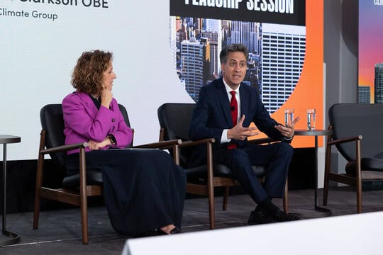 Ed Miliband, the UK’s Secretary of State for Energy and Climate Change, in conversation with Helen Clarkson