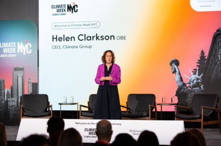 Helen Clarkson on stage