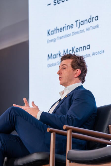 Mark McKenna, Global Sustainability Director, Arcadis on stage