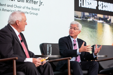 Pedro J. Pizzaro, CEO, Edison International on stage at The Hub Live