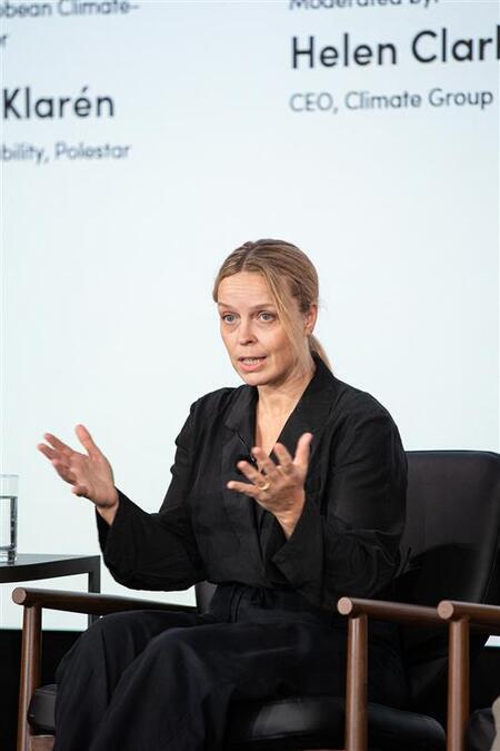 Fredrika Klarén, Head of Sustainability, Polestar shares thoughts with the panel