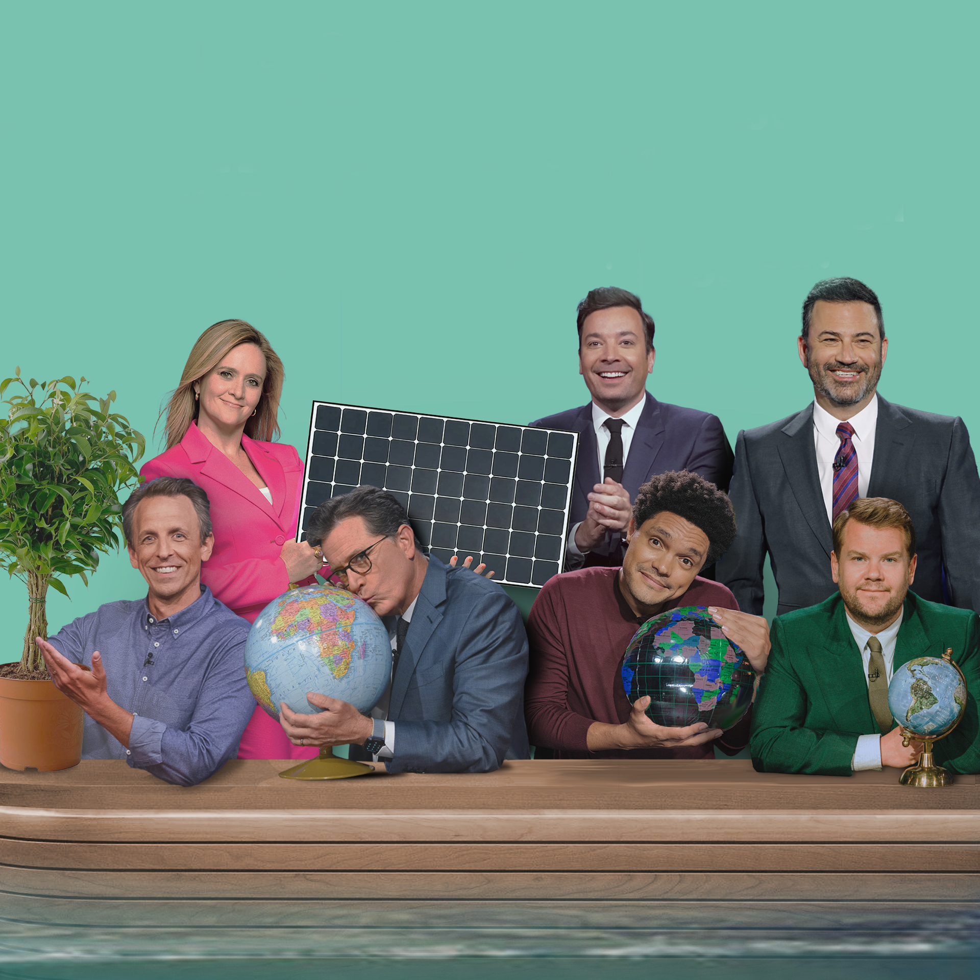 Tonight, eight of TV's most popular talk shows come together in support of Climate Week NYC