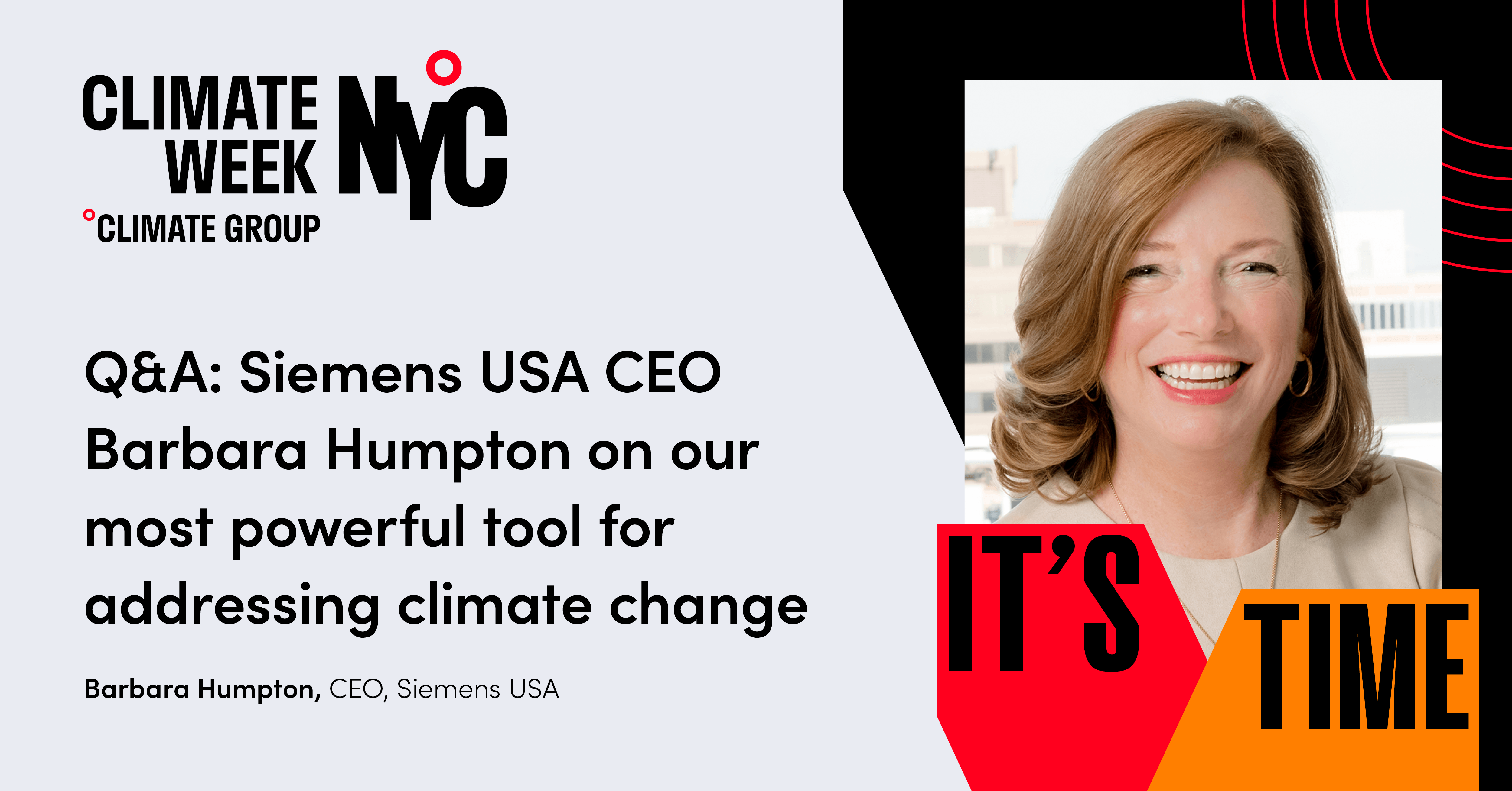 Q&A: Siemens USA CEO Barbara Humpton on our most powerful tool for addressing climate change